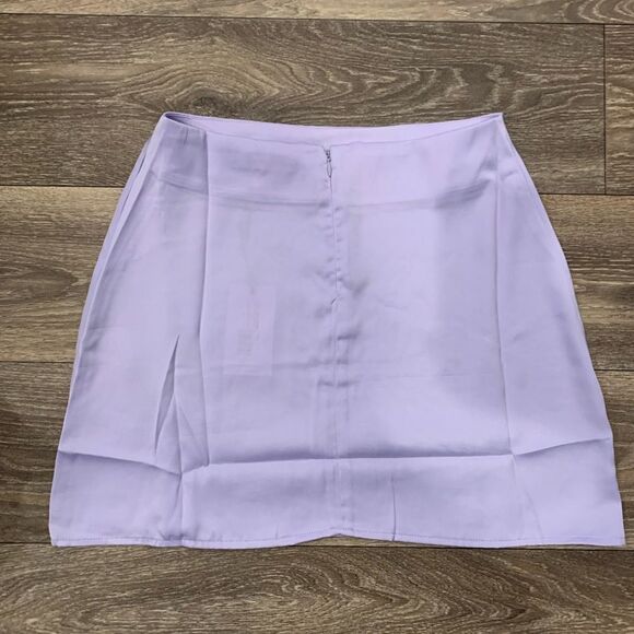 We Wore What NWT Satin Charmeuse Heather Purple Mini Skirt Size Small - Picture 7 of 8